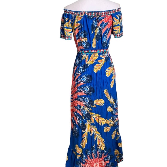 Flying Tomato Off Shoulder Maxi High Low Dress Size Small - Picture 4 of 16